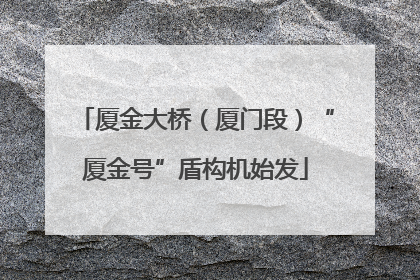 厦金大桥（厦门段）“厦金号”盾构机始发