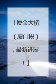 厦金大桥（厦门段），最新进展！