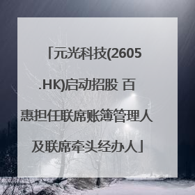 元光科技(2605.HK)启动招股 百惠担任联席账簿管理人及联席牵头经办人