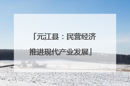 元江县：民营经济推进现代产业发展