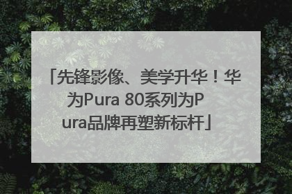 先锋影像、美学升华！华为Pura 80系列为Pura品牌再塑新标杆