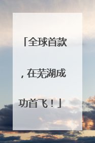 全球首款，在芜湖成功首飞！