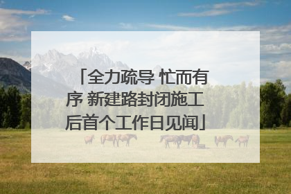 全力疏导 忙而有序 新建路封闭施工后首个工作日见闻