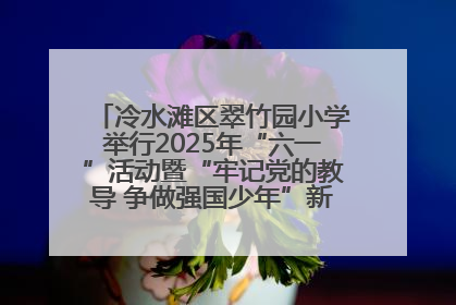 冷水滩区翠竹园小学举行2025年“六一”活动暨“牢记党的教导 争做强国少年”新队员入队仪式