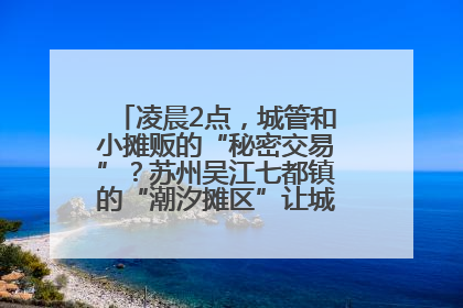 凌晨2点，城管和小摊贩的“秘密交易”？苏州吴江七都镇的“潮汐摊区”让城市管理有了人情味