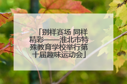 别样赛场 同样精彩——淮北市特殊教育学校举行第十届趣味运动会