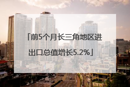 前5个月长三角地区进出口总值增长5.2%