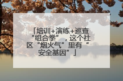 培训+演练+巡查“组合拳”，这个社区“烟火气”里有“安全基因”