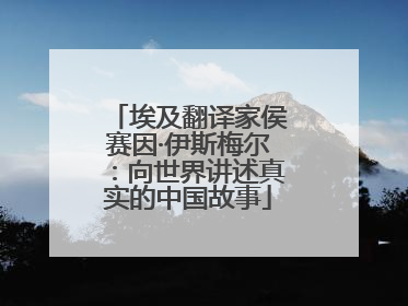 埃及翻译家侯赛因·伊斯梅尔：向世界讲述真实的中国故事
