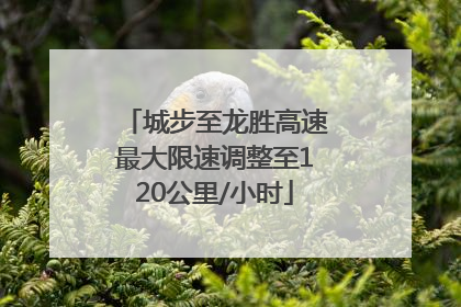 城步至龙胜高速最大限速调整至120公里/小时