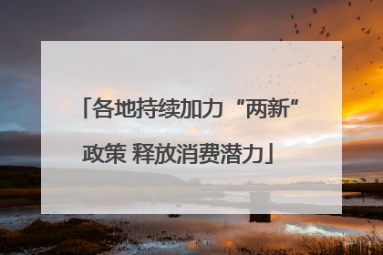 各地持续加力“两新”政策 释放消费潜力