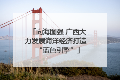 向海图强 广西大力发展海洋经济打造“蓝色引擎”