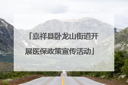 嘉祥县卧龙山街道开展医保政策宣传活动