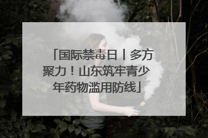 国际禁毒日丨多方聚力！山东筑牢青少年药物滥用防线