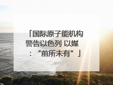 国际原子能机构警告以色列 以媒：“前所未有”