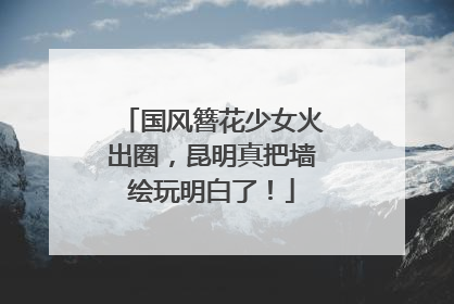 国风簪花少女火出圈，昆明真把墙绘玩明白了！