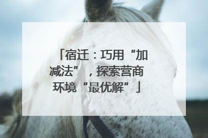 宿迁：巧用“加减法”，探索营商环境“最优解”