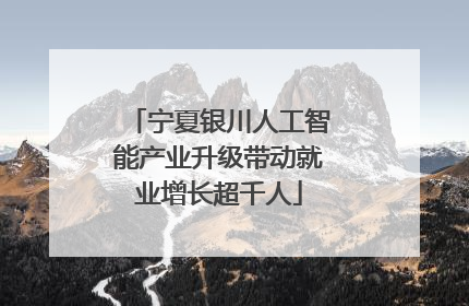 宁夏银川人工智能产业升级带动就业增长超千人