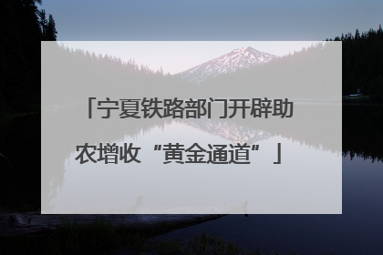 宁夏铁路部门开辟助农增收“黄金通道”