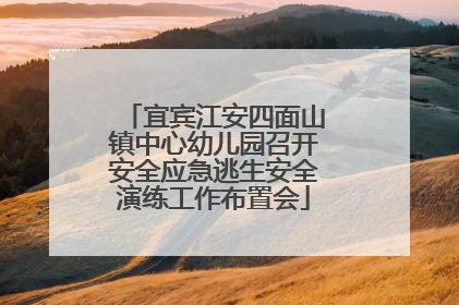 宜宾江安四面山镇中心幼儿园召开安全应急逃生安全演练工作布置会