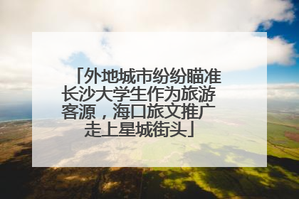 外地城市纷纷瞄准长沙大学生作为旅游客源，海口旅文推广走上星城街头