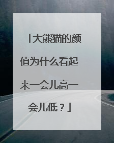大熊猫的颜值为什么看起来一会儿高一会儿低？