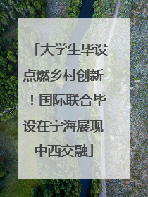 大学生毕设点燃乡村创新！国际联合毕设在宁海展现中西交融
