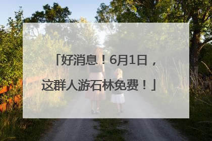 好消息！6月1日，这群人游石林免费！