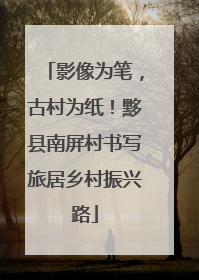 影像为笔，古村为纸！黟县南屏村书写旅居乡村振兴路