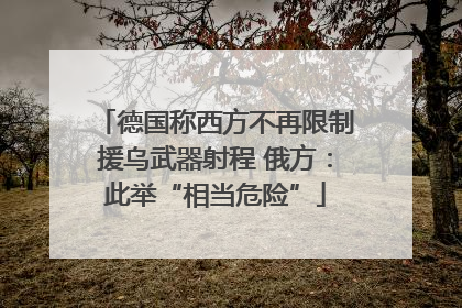 德国称西方不再限制援乌武器射程 俄方：此举“相当危险”