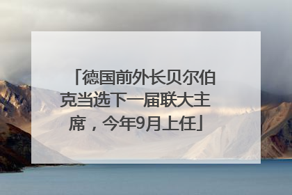 德国前外长贝尔伯克当选下一届联大主席，今年9月上任