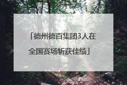 德州德百集团3人在全国赛场斩获佳绩