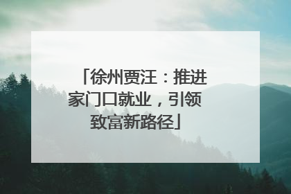 徐州贾汪：推进家门口就业，引领致富新路径