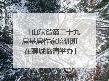 山东省第二十九届基层作家培训班在聊城临清举办