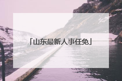 山东最新人事任免