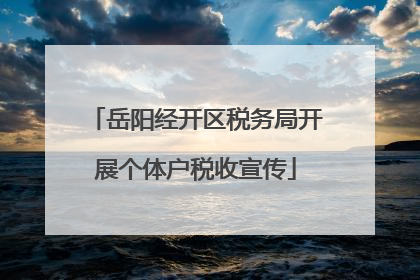 岳阳经开区税务局开展个体户税收宣传