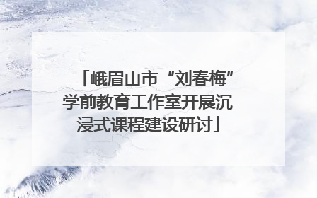 峨眉山市“刘春梅”学前教育工作室开展沉浸式课程建设研讨