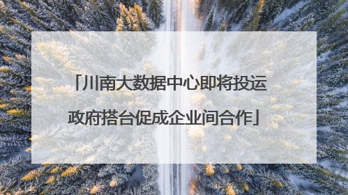 川南大数据中心即将投运 政府搭台促成企业间合作