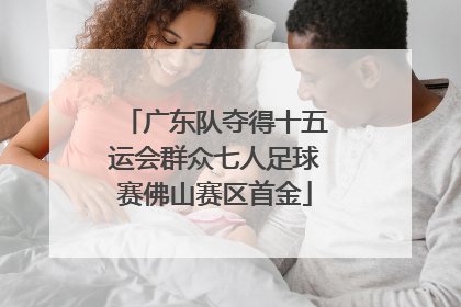 广东队夺得十五运会群众七人足球赛佛山赛区首金