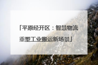 平原经开区：智慧物流重塑工业搬运新场景
