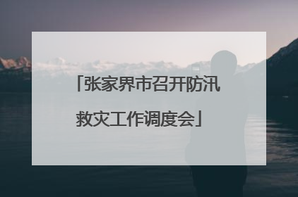 张家界市召开防汛救灾工作调度会