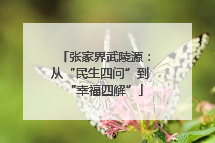 张家界武陵源：从“民生四问”到“幸福四解”
