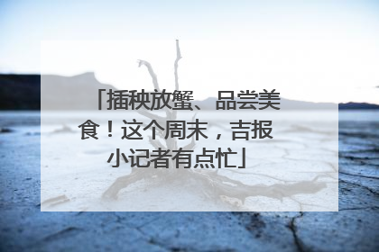 插秧放蟹、品尝美食！这个周末，吉报小记者有点忙