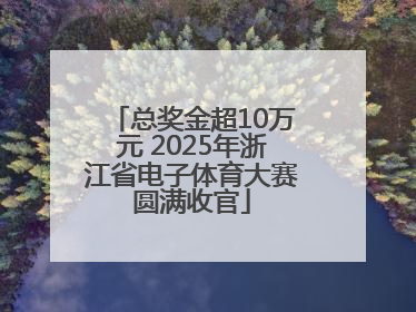 总奖金超10万元 2025年浙江省电子体育大赛圆满收官