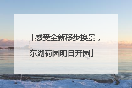 感受全新移步换景，东湖荷园明日开园