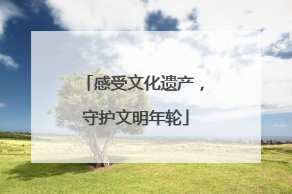 感受文化遗产，守护文明年轮