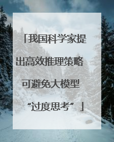 我国科学家提出高效推理策略 可避免大模型“过度思考”
