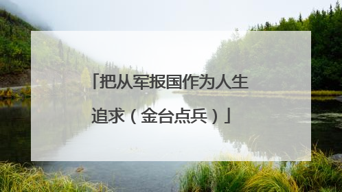 把从军报国作为人生追求（金台点兵）
