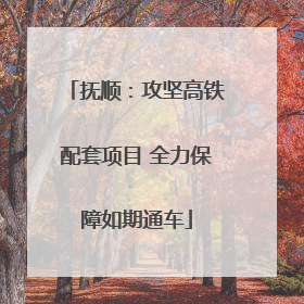抚顺：攻坚高铁配套项目 全力保障如期通车