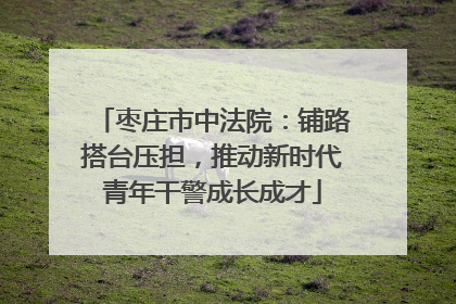 枣庄市中法院：铺路搭台压担，推动新时代青年干警成长成才